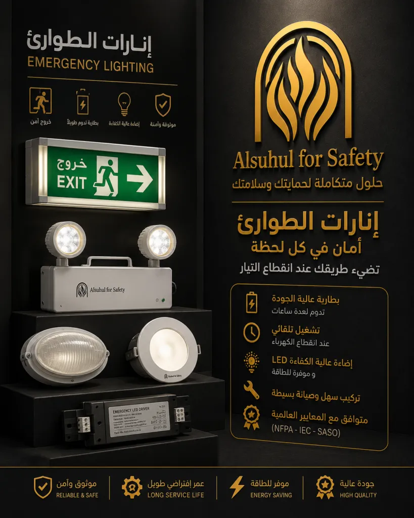 إنارات الطوارئ - السهول الخليجية للأمن والسلامة