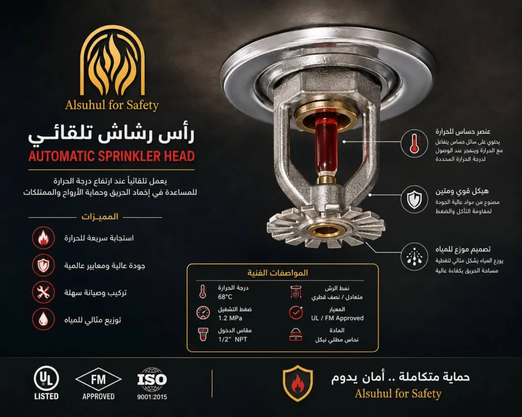 رأس رشاش تلقائي - السهول الخليجية للأمن والسلامة