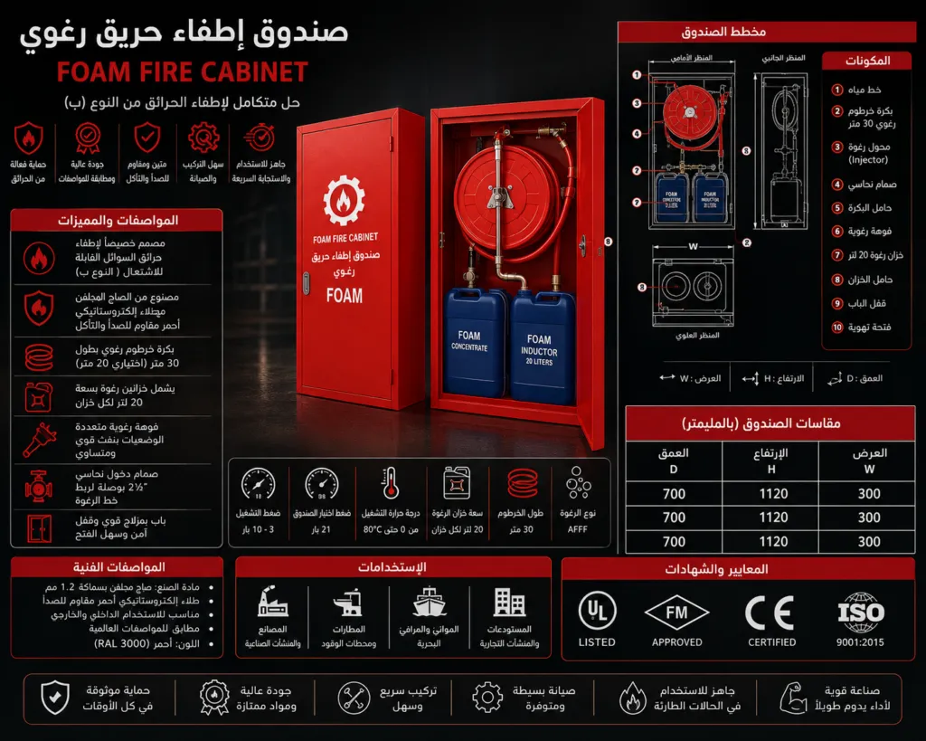 صندوق إطفاء الحريق فوم - السهول الخليجية للأمن والسلامة